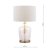 Laura Ashley Ockley Table Lamp Antique Brass and Champagne Glass with Shade