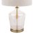 Laura Ashley Ockley Table Lamp Antique Brass and Champagne Glass with Shade