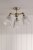 Laura Ashley Callaghan 3 Light Semi-Flush Matt Antique Brass and Ribbed Glass