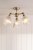 Laura Ashley Callaghan 3 Light Semi-Flush Matt Antique Brass and Ribbed Glass
