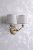 Laura Ashley Hemsley 2 Light Wall Light Matt Antique Brass with Shade