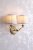 Laura Ashley Hemsley 2 Light Wall Light Matt Antique Brass with Shade