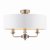 Laura Ashley Sorrento 3 Light Semi-Flush Antique Brass with Ivory Shade