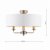 Laura Ashley Sorrento 3 Light Semi-Flush Antique Brass with Ivory Shade