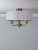 Laura Ashley Sorrento 3 Light Semi-Flush Antique Brass with Ivory Shade