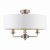 Laura Ashley Sorrento 3 Light Semi-Flush Antique Brass with Ivory Shade