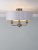 Laura Ashley Sorrento 3 Light Semi-Flush Antique Brass with Ivory Shade