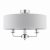 Laura Ashley Sorrento 3 Light Semi-Flush Polished Nickel with Silver Shade