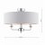 Laura Ashley Sorrento 3 Light Semi-Flush Polished Nickel with Silver Shade