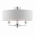 Laura Ashley Sorrento 3 Light Semi-Flush Polished Nickel with Silver Shade