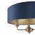 Laura Ashley Sorrento 3 Light Semi-Flush Matt Antique Brass with Blue Shade