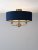 Laura Ashley Sorrento 3 Light Semi-Flush Matt Antique Brass with Blue Shade