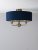 Laura Ashley Sorrento 3 Light Semi-Flush Matt Antique Brass with Blue Shade