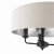 Laura Ashley Sorrento 3 Light Semi-Flush Matt Black with Natural Shade