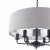 Laura Ashley Sorrento 6 Light Shadelier Matt Black with Natural Shade
