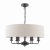 Laura Ashley Sorrento 6 Light Shadelier Matt Black with Natural Shade