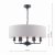Laura Ashley Sorrento 6 Light Shadelier Matt Black with Natural Shade