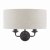 Laura Ashley Sorrento 2 Light Wall Light Matt Black with Natural Shade