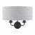 Laura Ashley Sorrento 2 Light Wall Light Matt Black with Natural Shade