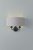 Laura Ashley Sorrento 2 Light Wall Light Matt Black with Natural Shade