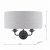 Laura Ashley Sorrento 2 Light Wall Light Matt Black with Natural Shade
