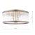 Laura Ashley Sutton 2 Light Flush Matt Antique Brass and Ribbed Glass