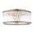 Laura Ashley Sutton 2 Light Flush Matt Antique Brass and Ribbed Glass