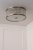 Laura Ashley Sutton 2 Light Flush Matt Antique Brass and Ribbed Glass