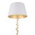 Laura Ashley Halton Floor Lamp Distressed Gold Leaf with Shade