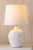 Laura Ashley Redhall Table Lamp White Ceramic and Polished Chrome with Shade