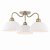 Laura Ashley Durford 3 Light Semi-Flush Matt Antique Brass and White Ceramic