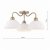 Laura Ashley Durford 3 Light Semi-Flush Matt Antique Brass and White Ceramic