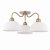 Laura Ashley Durford 3 Light Semi-Flush Matt Antique Brass and White Ceramic