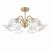 Laura Ashley Kerswell 6 Light Semi-Flush Matt Antique Brass and Glass