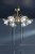 Laura Ashley Kerswell 6 Light Semi-Flush Matt Antique Brass and Glass