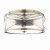 Laura Ashley Beckworth 3 Light Flush Antique Brass and Glass