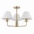 Laura Ashley Mixbury 3 Light Semi-Flush Matt Antique Brass and White Ceramic