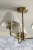 Laura Ashley Mixbury 3 Light Semi-Flush Matt Antique Brass and White Ceramic