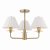 Laura Ashley Mixbury 3 Light Semi-Flush Matt Antique Brass and White Ceramic