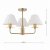 Laura Ashley Mixbury 3 Light Semi-Flush Matt Antique Brass and White Ceramic