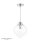 Laura Ashley Whitham Pendant Polished Nickel and Ribbed Glass