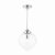 Laura Ashley Whitham Pendant Polished Nickel and Ribbed Glass