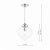 Laura Ashley Whitham Pendant Polished Nickel and Ribbed Glass