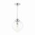 Laura Ashley Whitham Pendant Polished Nickel and Ribbed Glass