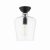 Laura Ashley Ockley Semi-Flush Matt Black and Glass