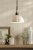 Laura Ashley Durford Pendant Matt Antique Brass and White Ceramic