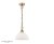 Laura Ashley Durford Pendant Matt Antique Brass and White Ceramic