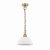 Laura Ashley Durford Pendant Matt Antique Brass and White Ceramic