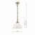 Laura Ashley Durford Pendant Matt Antique Brass and White Ceramic