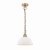 Laura Ashley Durford Pendant Matt Antique Brass and White Ceramic